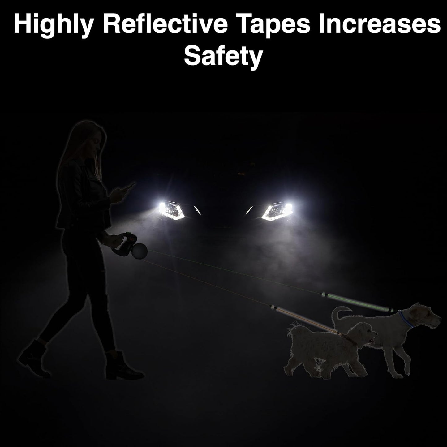- 2025 Edition - 2 Dog Retractable Leash – Featuring Our Incredible Silicone Gel Handle - No Tangle Engineering. Each Dog 50 Lb up to 10 Ft Distance. Lock and Unlock Easily. Reflective Webbing. - MonortPaws Store