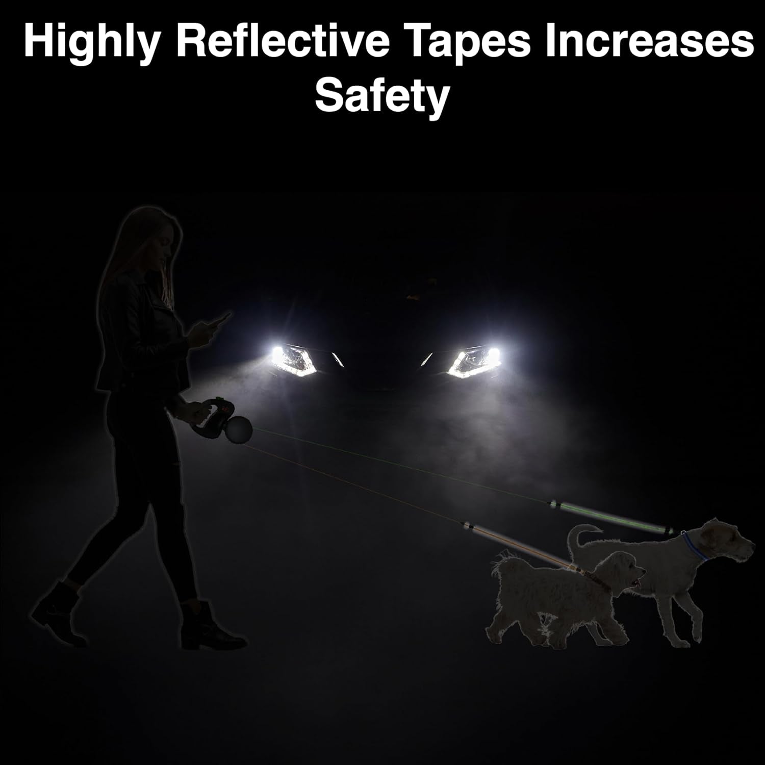 - 2025 Edition - 2 Dog Retractable Leash – Featuring Our Incredible Silicone Gel Handle - No Tangle Engineering. Each Dog 50 Lb up to 10 Ft Distance. Lock and Unlock Easily. Reflective Webbing. - MonortPaws Store