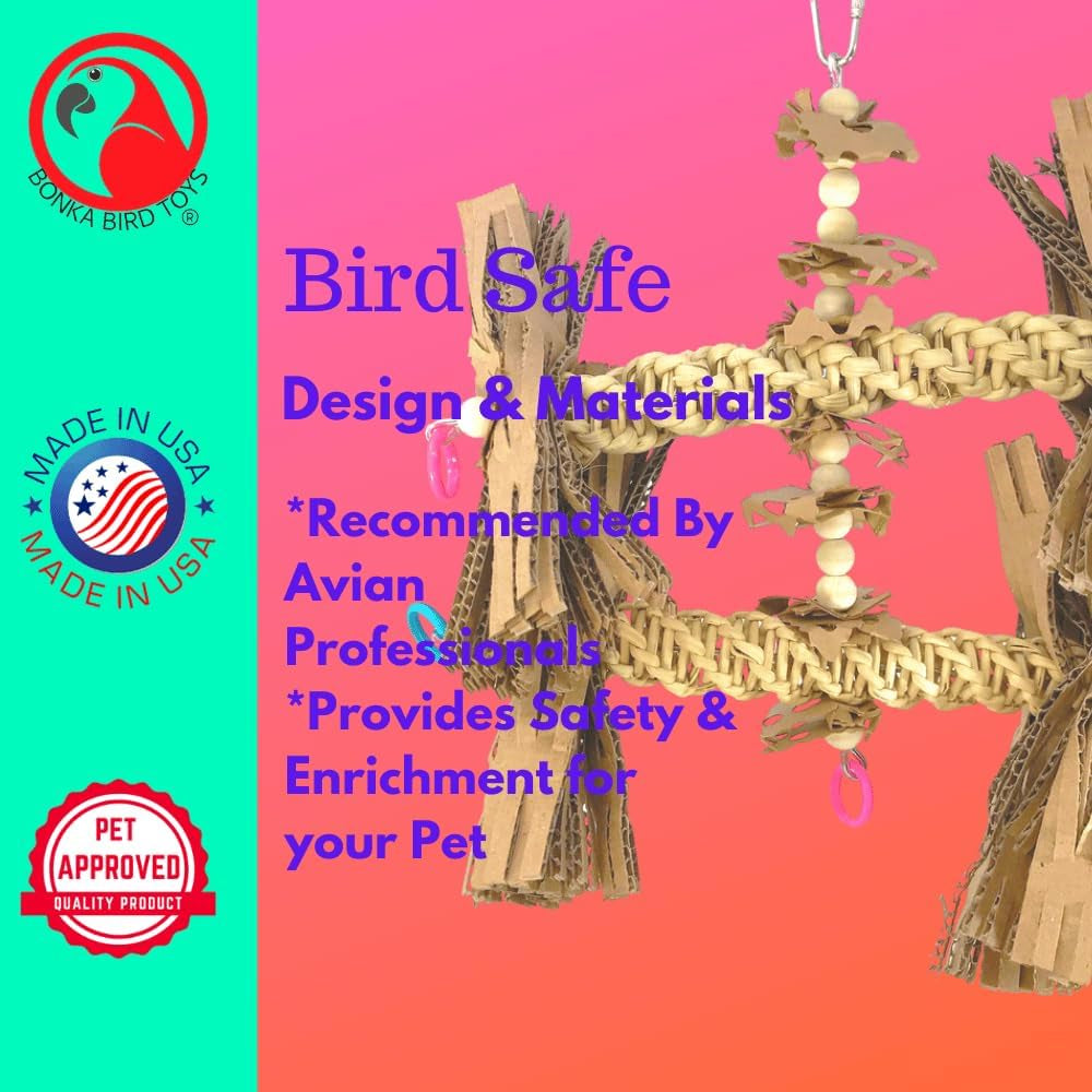 1557 Duo Natural Helix Parrot Cockatiel Cockatoo Toy Cage Cages