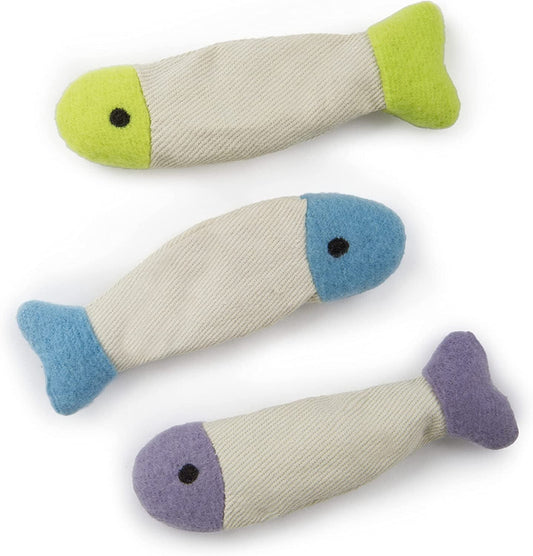 (3 Count) Fish Flop Crinkle Catnip Cat Toys - Multi Color, 3 Count - MonortPaws Store