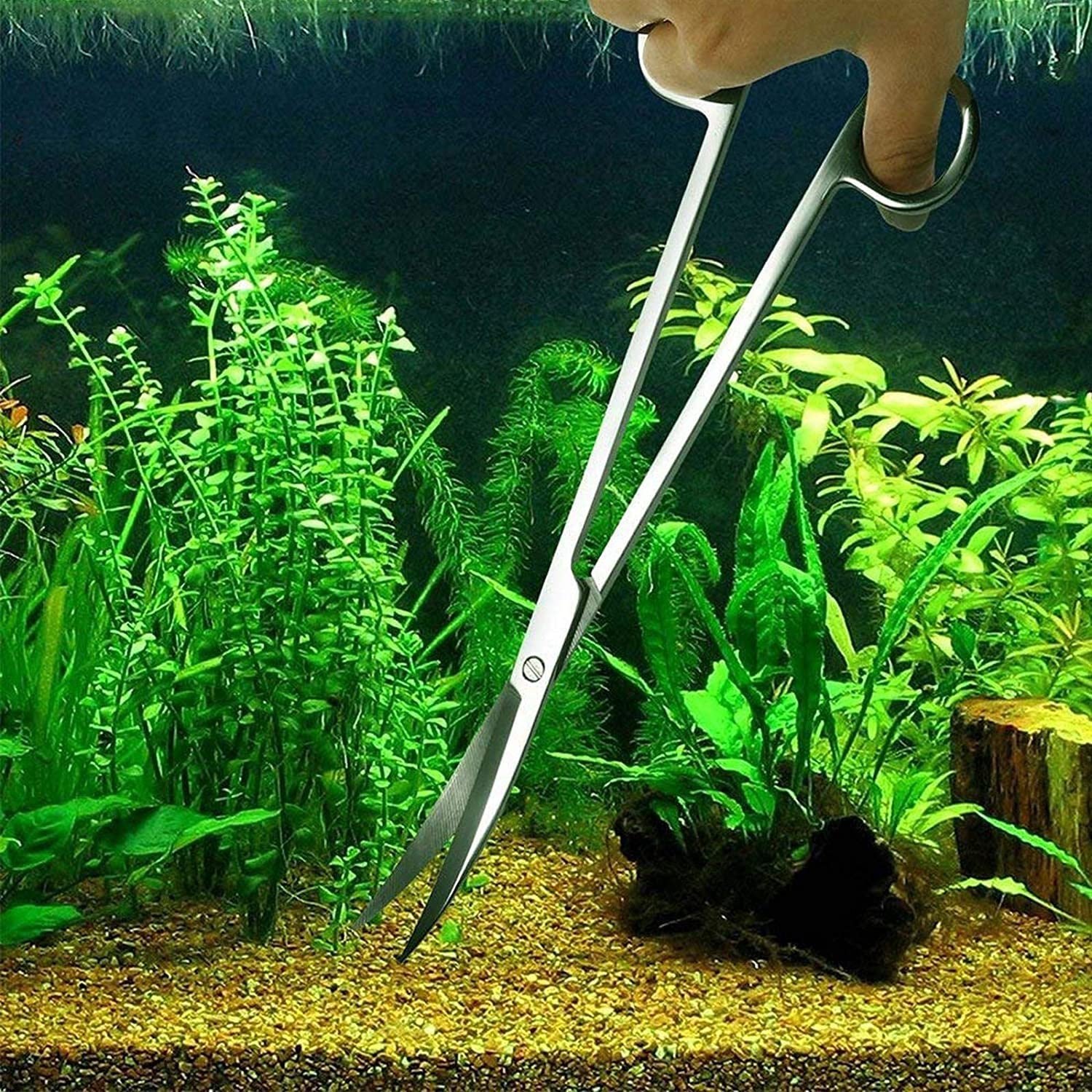 Aquarium Aquascaping Tool, Long Tweezers Scissors Spatula, 4 in 1 Stainless Steel Aquatic Plants Set for Fish Starter Kits, Aquariums Tank and Terrarium - MonortPaws Store