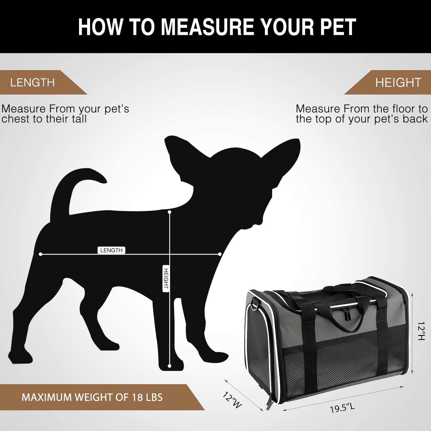 Cat Carrier - Portable Foldable Dog Pet Carrier, Soft - Sided Pet Bag up to 28 Lbs, Airline Approved Travel Puppy Carrier - MonortPaws Store