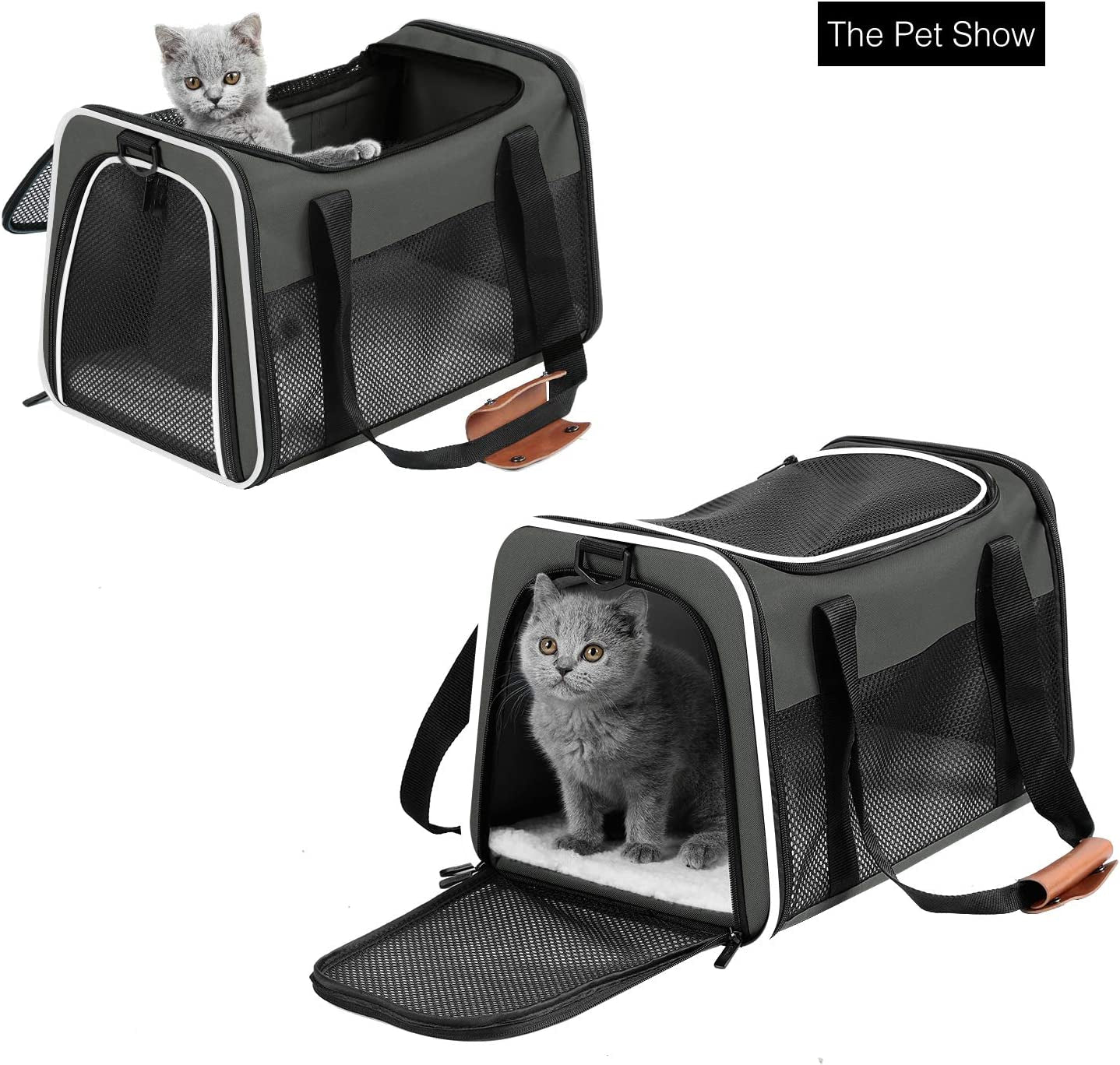 Cat Carrier - Portable Foldable Dog Pet Carrier, Soft - Sided Pet Bag up to 28 Lbs, Airline Approved Travel Puppy Carrier - MonortPaws Store