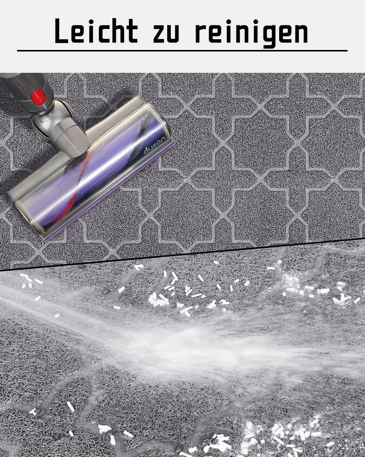 Cat Litter Mat, 35.4"X23.6" Litter Box Mat with Litter Lock Mesh, Soft Cat Litter Mat Litter Trapping Mat, Easy to Clean, Non - Slip, Water Resistant, Litter Free Floors, Dark Grey - MonortPaws Store