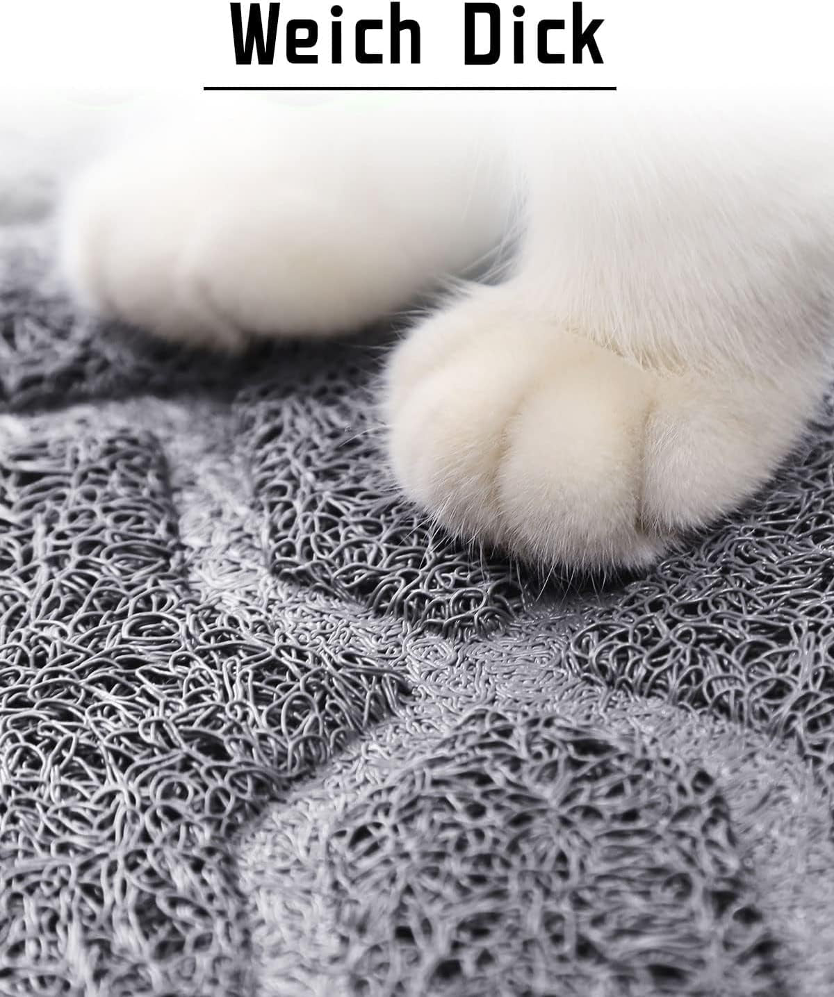 Cat Litter Mat, 35.4"X23.6" Litter Box Mat with Litter Lock Mesh, Soft Cat Litter Mat Litter Trapping Mat, Easy to Clean, Non - Slip, Water Resistant, Litter Free Floors, Dark Grey - MonortPaws Store