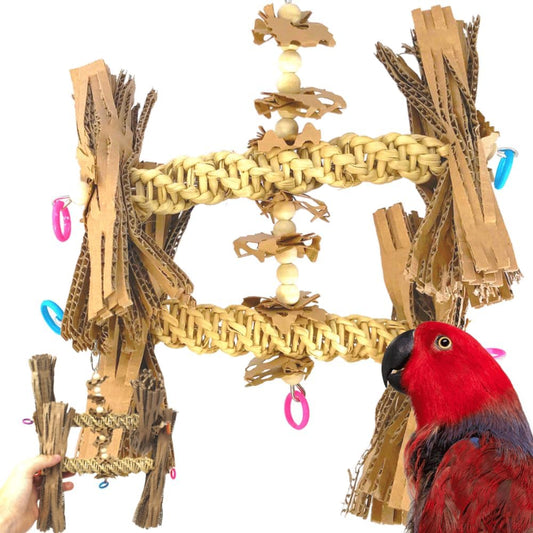 1557 Duo Natural Helix Parrot Cockatiel Cockatoo Toy Cage Cages