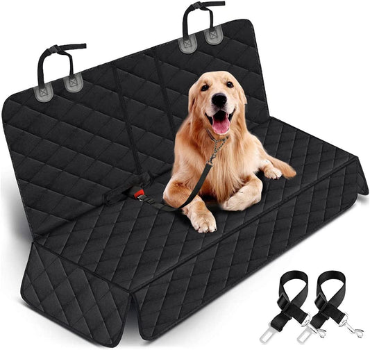 Dog Car Seat Cover, Back Seat Cover for Dogs Pet Car Seat Protector Waterproof Bench Car Seat Cover, Non - Slip Reat Seat Cover Fits Middle Armrest for Most Cars Trucks Suvs - Black - MonortPaws Store