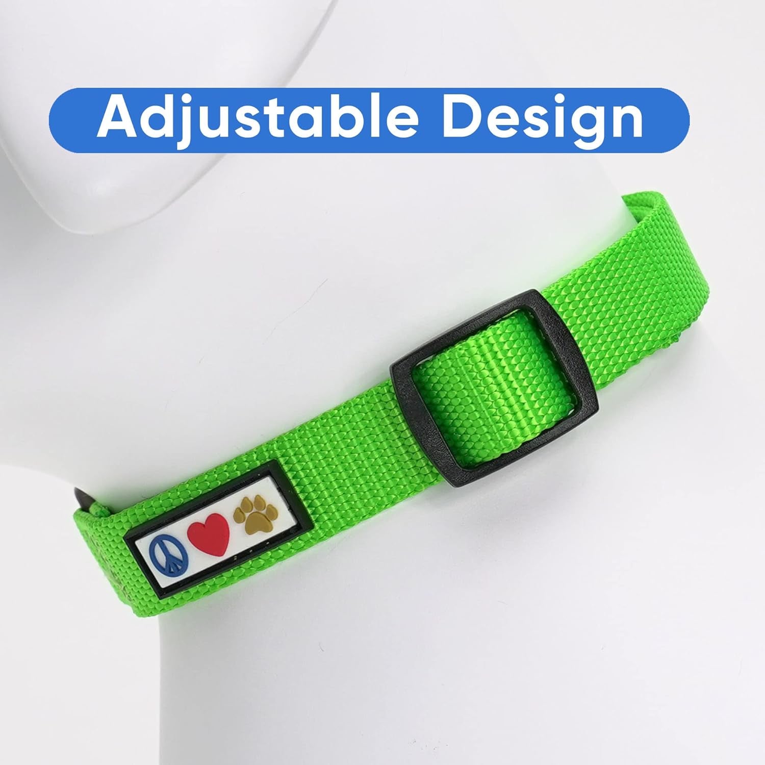 Dog Collar for Large Dogs Adjustable Dog Collar Heavy Duty Waterproof Collars for Dogs with Quick - Release Buckle - Green Dog Collar for Large Breeds - MonortPaws Store