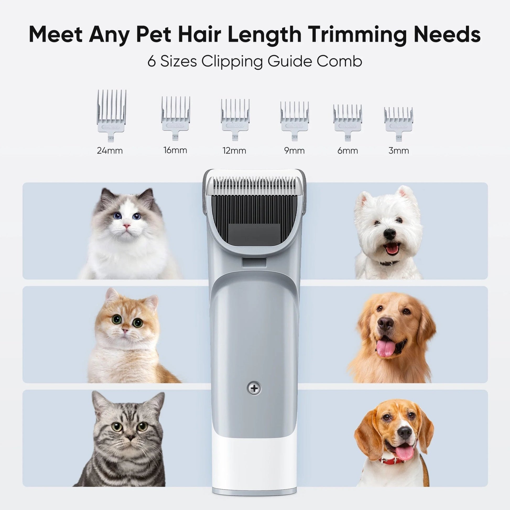 Dog Grooming Kit, 2.5L Pet Hair Grooming Vacuum, 5 - In - 1 Electric Clippers Cleaning Sets for Dog/Cat/Other Animals - MonortPaws Store