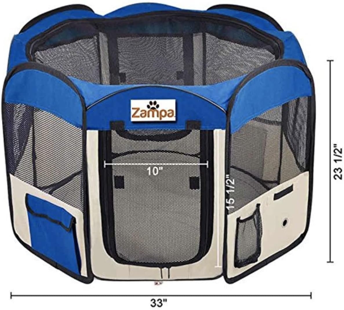 Dog Playpen Medium 45"X45"X24" Pop up Portable Playpen for Dogs and Cat, Foldable | Indoor/Outdoor Pen & Travel Pet Carrier + Carrying Case. - MonortPaws Store