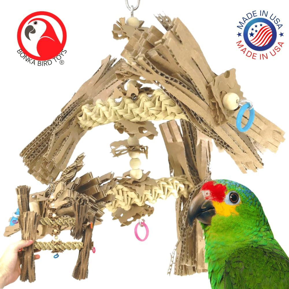1557 Duo Natural Helix Parrot Cockatiel Cockatoo Toy Cage Cages