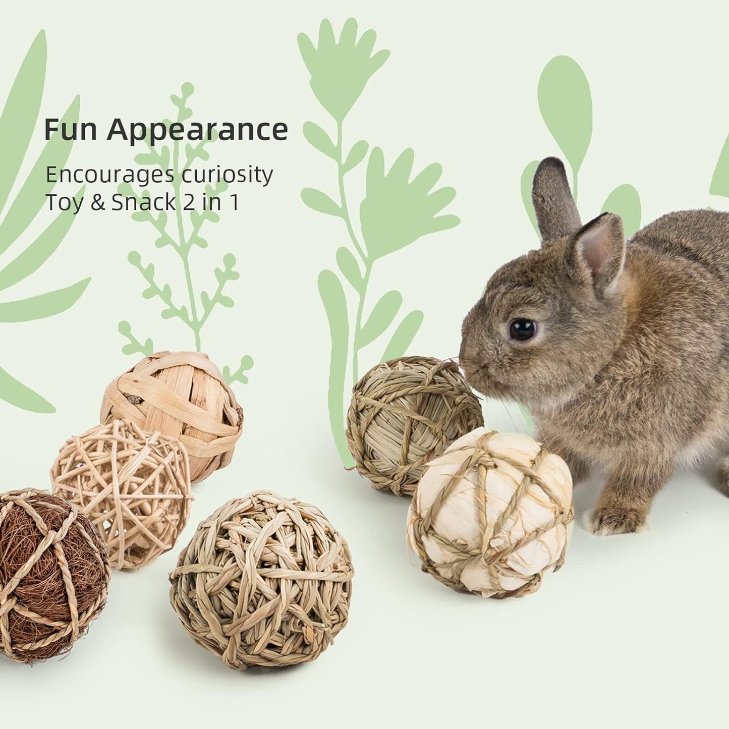 Small Animals Play & Activity Balls Rolling Chew Toys for Rabbits Guinea Pigs Chinchilla - MonortPaws Store