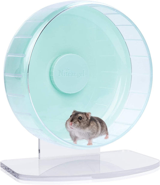 Super - Silent Hamster Exercise Wheels: - Quiet Spinner Hamster Running Wheels with Adjustable Stand for Hamsters Gerbils Mice or Other Small Animals (S, Mint Green) - MonortPaws Store