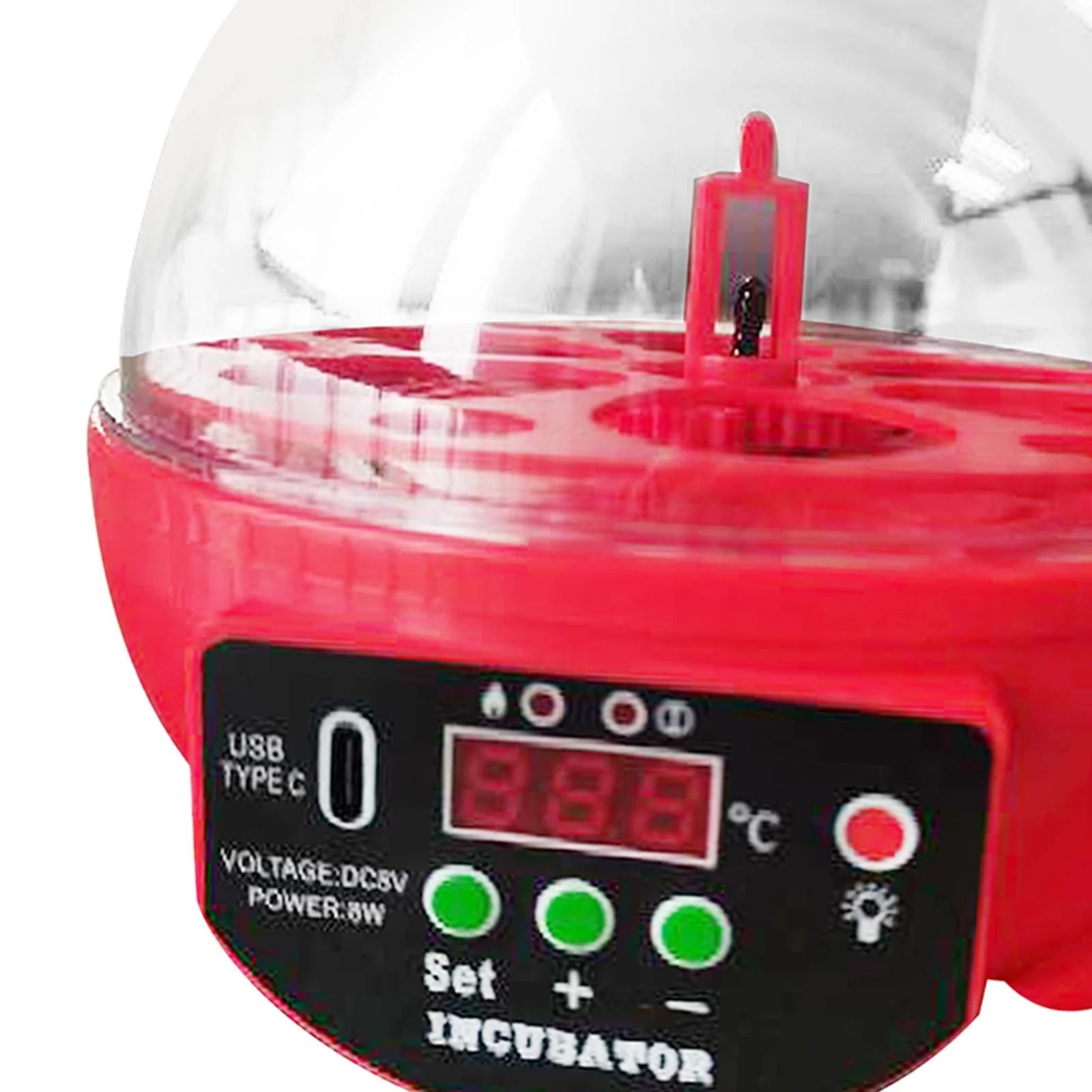 Automatic Digital Poultry Ing Machine, Automatic Egg Turner Temperature Control Small 6 Egg Incubator for Chicken Ducks Quail Red - MonortPaws Store