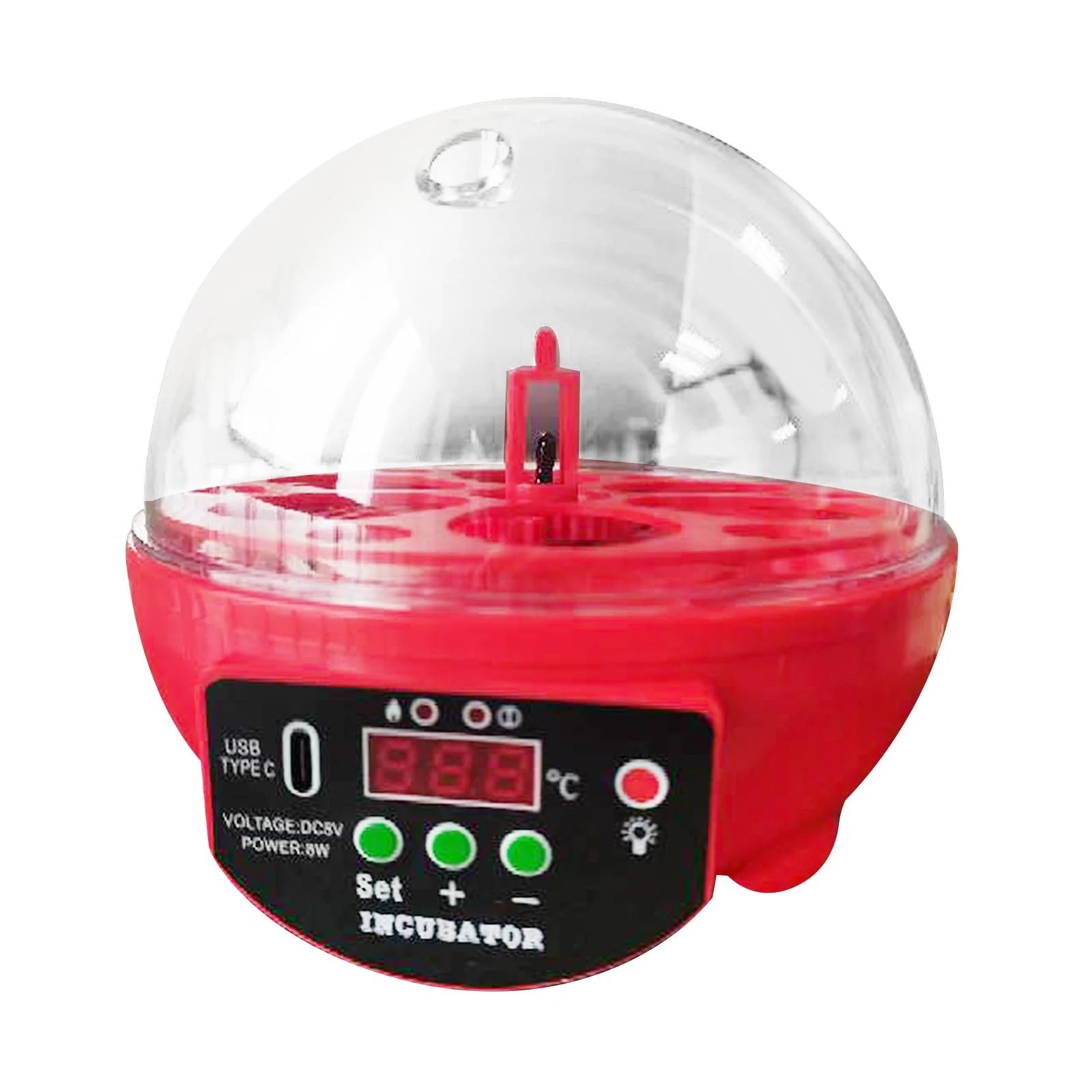 Automatic Digital Poultry Ing Machine, Automatic Egg Turner Temperature Control Small 6 Egg Incubator for Chicken Ducks Quail Red - MonortPaws Store